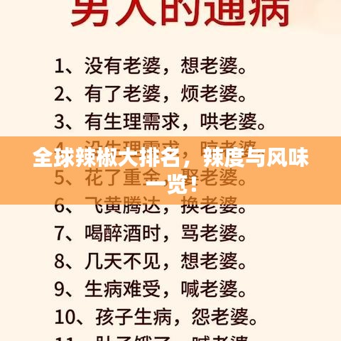 全球辣椒大排名，辣度與風(fēng)味一覽！