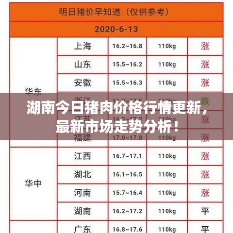 湖南今日豬肉價格行情更新，最新市場走勢分析！