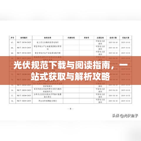 光伏規(guī)范下載與閱讀指南，一站式獲取與解析攻略